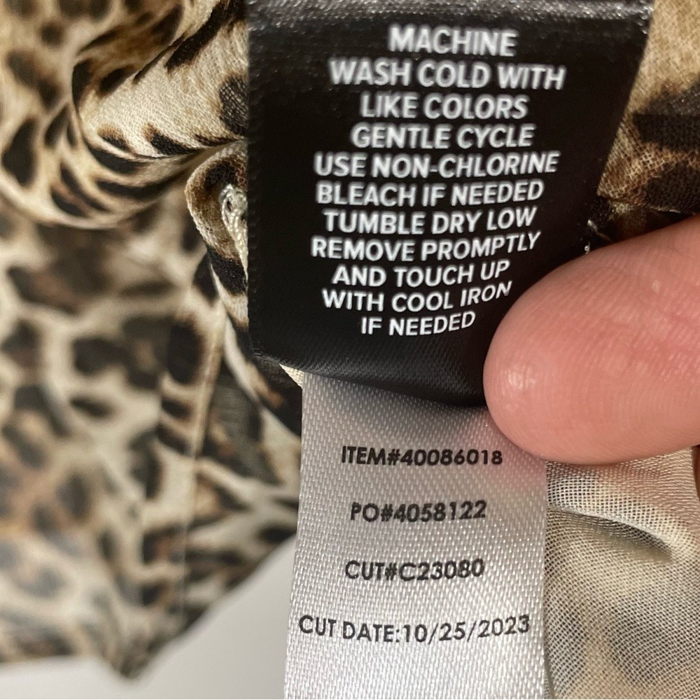 Torrid Smocked Peplum Keyhole Leopard Top - Picture 9 of 10